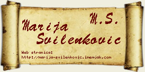 Marija Svilenković vizit kartica